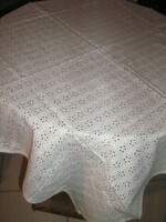 Madeira tablecloth with charming flower embroidery