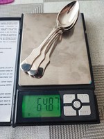 Silver violin case style coffee spoon set