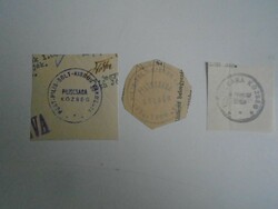 D202396  PILISCSABA régi bélyegző-lenyomatok  3 db.   kb 1900-1950's