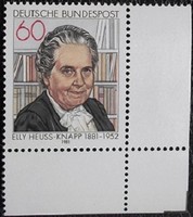 N1082s / germany 1981 elly heuss-knapp stamp postal clear curved corner