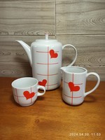 HIBÁTLAN ALFÖLDI SZÍV MINTÁS TEÁS KÁVÉS KÉSZLET