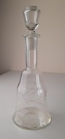 Vintage blown and polished glass liquor bottle with stopper