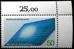 N1101s / Németország 1981 Energiafeltárás bélyeg postatiszta ívsarki összezőszámos