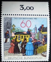 N1112sz / Németország 1981 Bélyegnap bélyeg postatiszta ívszéli összegzőszámos