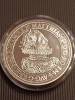 Magyar tallérok utánveretben II. Mátyás tallérja 1616. 999 ezüst