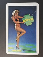 Kártyanaptár 1980 - Boldog új évet kíván a Sportfogadási és Lottó Igazgatóság feliratos zsebnaptár