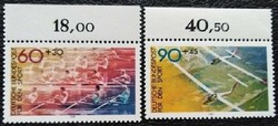 N1095-6sz/ Németország 1981 Sportsegély bélyegsor postatiszta ívszéli összegzőszámos