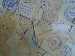 D202410  BÉKÉS  régi bélyegző-lenyomatok  30+ db.   kb 1900-1950's