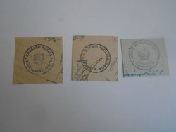 D202440 KISOROSZI old stamp impressions 3 pcs. approx 1900-1950's