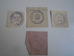 D202412 APAGY   régi bélyegző-lenyomatok  4  db.   kb 1900-1950's