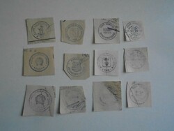 D202431 Baránd old stamp impressions 12 pcs. About 1900-1950's