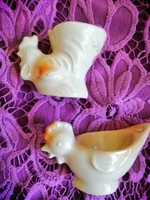 Ceramic rooster hen egg holder