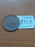 Switzerland 2 rappen 1963 / b mint mark (bern), bronze xxix
