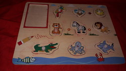 Very nice creative wooden toy, skill development + printing water animals 29 x 22 cm according to the pictures