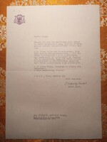 1946. Abbot Endrédy Vendel of Zirci, coat of arms letter