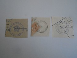 D202443 KISTORMÁS régi bélyegző-lenyomatok 3 db.   kb 1900-1950's