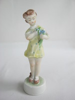 Zsolnay porcelain girl with flowers
