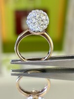Káprázatos ezüst gyűrű (aranyozott