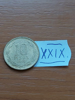 Chile 10 pesos 2010 nickel-brass bernardo o'higgins xxix