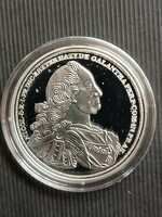 Hungarian thalers minted Miklós Eszterházy thaler 1770 .999 Silver