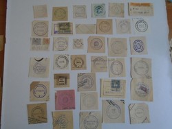 D202407  ABÁDSZALÓK   régi bélyegző-lenyomatok  35 db.   kb 1900-1950's