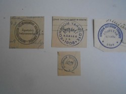 D202416   Agostyán   régi bélyegző-lenyomatok  4 db.   kb 1900-1950's