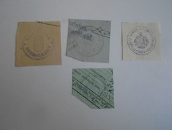 D202436  KISKUNDOROZSMA régi bélyegző-lenyomatok  4 db.   kb 1900-1950's