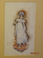 Emanuelle Brugnoli (Bologna 1859-Venice 1944): a girl in an ornate dress