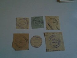 D202433 békásmegyer - czillaghegy old stamp impressions 6 pcs. About 1900-1950's