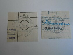 D202434  KÉTY   régi bélyegző-lenyomatok  2 db.   kb 1900-1950's