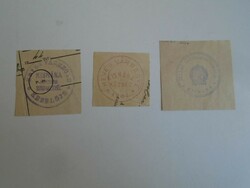 D202439  KISNÁNA  régi bélyegző-lenyomatok 3 db.   kb 1900-1950's