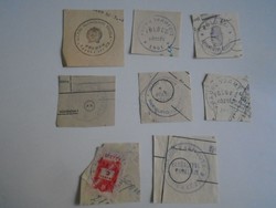 D202430 earthy old stamp impressions 8 pcs. About 1900-1950's