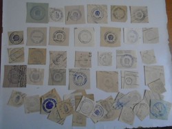 D202404 BÉKÉSCSABA   régi bélyegző-lenyomatok 40+ db.   kb 1900-1950's
