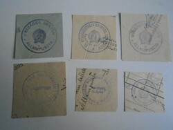 D202419   ÁLLAMPUSZTA régi bélyegző-lenyomatok  6 db.   kb 1900-1950's