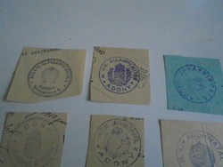 D202415    ADONY  régi bélyegző-lenyomatok  7 db.   kb 1900-1950's