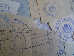 D202444 KISVÁRDA  régi bélyegző-lenyomatok 19+ db.   kb 1900-1950's