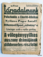 1938 II 11  /  társadalmunk  /  Régi ÚJSÁGOK KÉPREGÉNYEK MAGAZINOK Ssz.:  27246