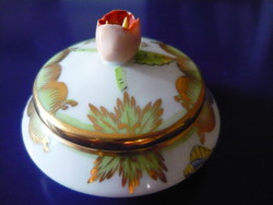 Antique Herend ring holder with flower