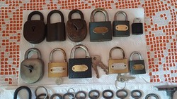 Lots of old locks and keys