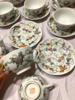 Kínai zománc mintás porcelán teás készlet