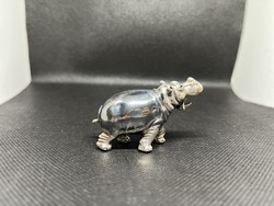 Silver miniature hippopotamus
