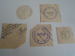 D202485 NAGYTÉTÉNY    régi bélyegző-lenyomatok  5 db.   kb 1900-1950's