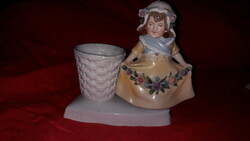 Antique beautiful porcelain children's toy throughout porcelain moving doll with basket base as shown in the pictures