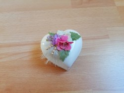 Heart-shaped ceramic bonbonier, box, holder