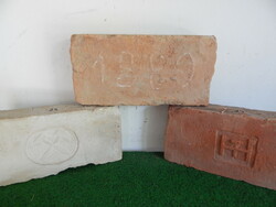 Antique year and monogrammed bricks,,1880,,miner,,and Hortobágyi,,nr 23.