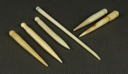 1R164 antique bone hairpins 6 pieces