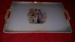 Antique beautiful Czech victoria altwien scenic porcelain bowl tray 30 x 20 cm as shown in the pictures