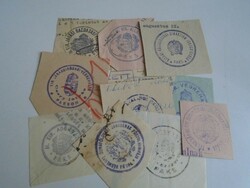 D202502 PAKS  régi bélyegző-lenyomatok   11 db.   kb 1900-1950's