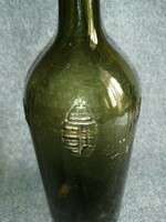 Glass bottle of mineral water with 
