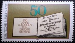 N1054 / Germany 1980 the password book of the Moravian brothers stamp postal clear